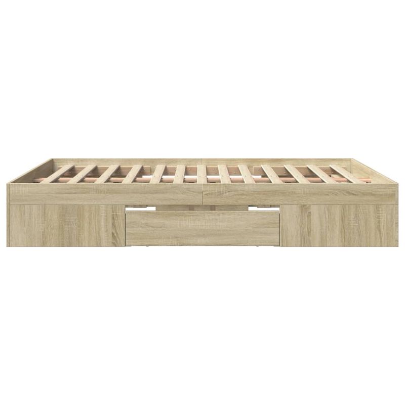 Casa si Gradina - Mobilier - Paturi si accesorii - Paturi - Cadru de pat, stejar sonoma, 150x200 cm, lemn prelucrat - Infinity.ro