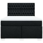 Casa si Gradina - Mobilier - Paturi si accesorii - Paturi - Pat box spring cu saltea, negru, 160x200 cm, textil - Infinity.ro