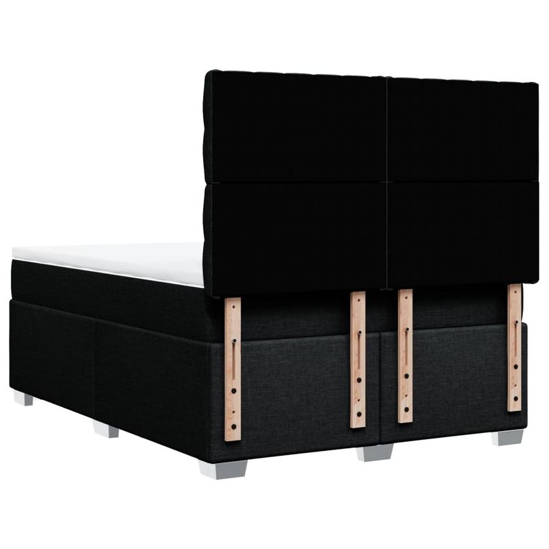 Casa si Gradina - Mobilier - Paturi si accesorii - Paturi - Pat box spring cu saltea, negru, 160x200 cm, textil - Infinity.ro