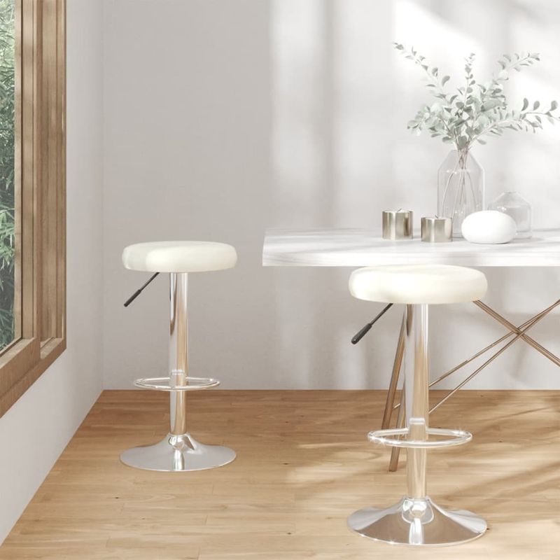 Casa si Gradina - Mobilier - Scaune si fotolii - Scaune - Scaune de bar, 2 buc., crem, piele ecologica - Infinity.ro