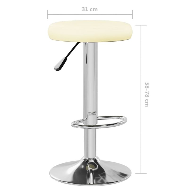 Casa si Gradina - Mobilier - Scaune si fotolii - Scaune - Scaune de bar, 2 buc., crem, piele ecologica - Infinity.ro