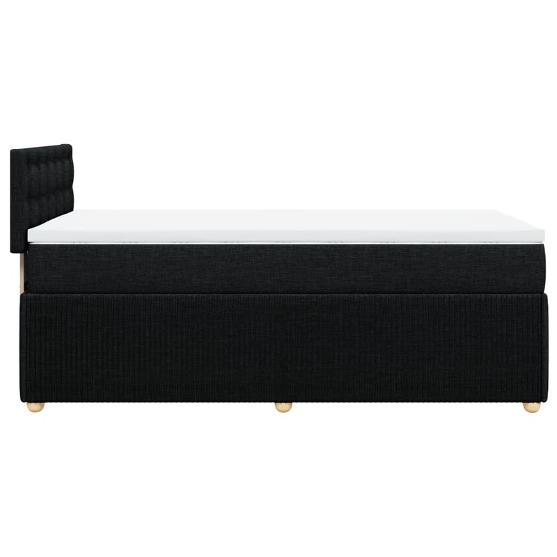 Casa si Gradina - Mobilier - Paturi si accesorii - Paturi - Pat box spring cu saltea, negru, 90x190 cm, textil - Infinity.ro