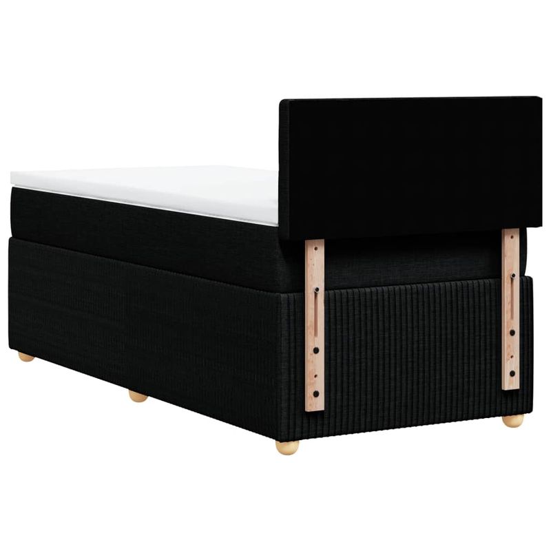 Casa si Gradina - Mobilier - Paturi si accesorii - Paturi - Pat box spring cu saltea, negru, 90x190 cm, textil - Infinity.ro