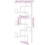 Casa si Gradina - Mobilier - Biblioteci si rafturi - Rafturi - Raft coltar perete stejar sonoma 45x45x147 cm lemn prelucrat - Infinity.ro