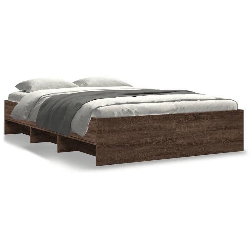 Casa si Gradina - Mobilier - Paturi si accesorii - Paturi - Cadru de pat, stejar maro, 120x190 cm, lemn prelucrat - Infinity.ro