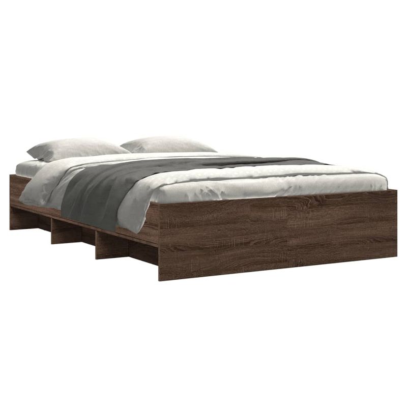 Casa si Gradina - Mobilier - Paturi si accesorii - Paturi - Cadru de pat, stejar maro, 120x190 cm, lemn prelucrat - Infinity.ro