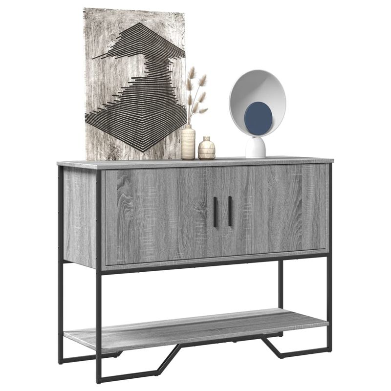 Casa si Gradina - Mobilier - Comode si corpuri - Console - Masuta consola, gri sonoma, 100x35x74,5 cm, lemn prelucrat - Infinity.ro