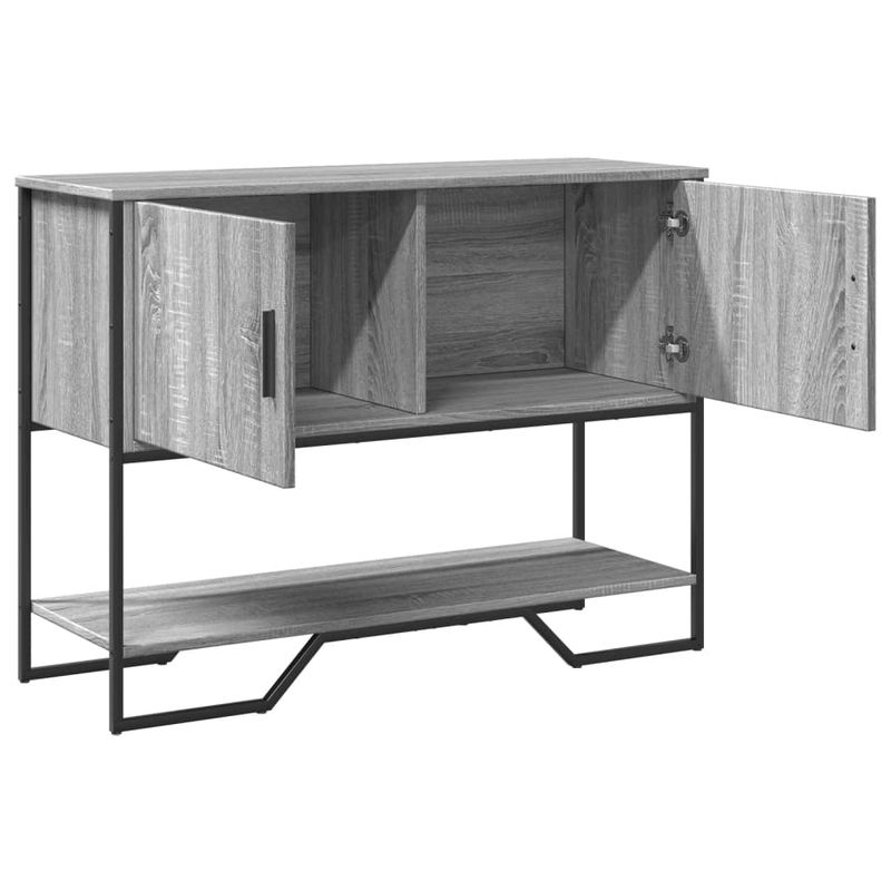 Casa si Gradina - Mobilier - Comode si corpuri - Console - Masuta consola, gri sonoma, 100x35x74,5 cm, lemn prelucrat - Infinity.ro