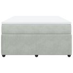 Casa si Gradina - Mobilier - Paturi si accesorii - Paturi - Pat box spring cu saltea, gri deschis, 160x200 cm, catifea - Infinity.ro