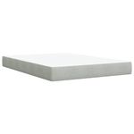 Casa si Gradina - Mobilier - Paturi si accesorii - Paturi - Pat box spring cu saltea, gri deschis, 160x200 cm, catifea - Infinity.ro