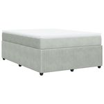 Casa si Gradina - Mobilier - Paturi si accesorii - Paturi - Pat box spring cu saltea, gri deschis, 160x200 cm, catifea - Infinity.ro