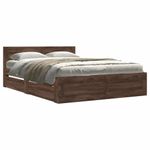 Casa si Gradina - Mobilier - Paturi si accesorii - Paturi - Cadru de pat cu tablie stejar maro 120x190 cm lemn prelucrat - Infinity.ro