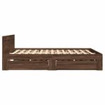 Casa si Gradina - Mobilier - Paturi si accesorii - Paturi - Cadru de pat cu tablie stejar maro 120x190 cm lemn prelucrat - Infinity.ro
