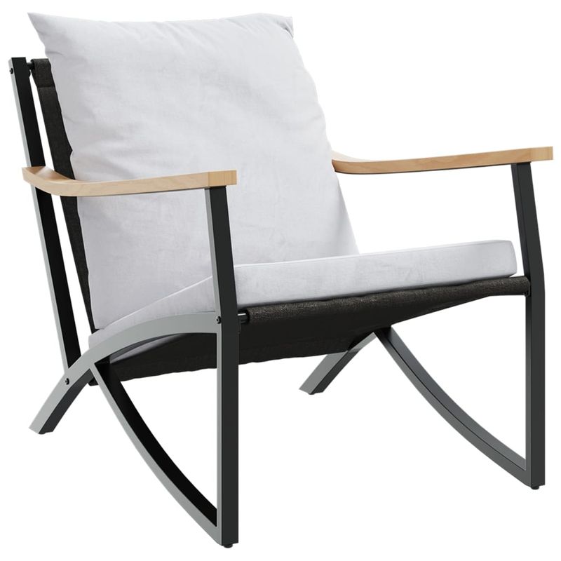 Casa si Gradina - Gradina si terasa - Mobilier exterior - Seturi mobila gradina - Set mobilier de balcon, 5 piese, cu perne, negru, otel - Infinity.ro