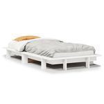 Casa si Gradina - Mobilier - Paturi si accesorii - Paturi - Cadru pat fara saltea, alb, 90x190 cm, lemn masiv de pin - Infinity.ro