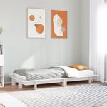 Casa si Gradina - Mobilier - Paturi si accesorii - Paturi - Cadru pat fara saltea, alb, 90x190 cm, lemn masiv de pin - Infinity.ro
