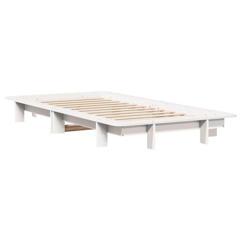 Casa si Gradina - Mobilier - Paturi si accesorii - Paturi - Cadru pat fara saltea, alb, 90x190 cm, lemn masiv de pin - Infinity.ro