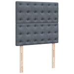 Casa si Gradina - Mobilier - Paturi si accesorii - Paturi - Pat box spring cu saltea, gri inchis, 100x200 cm, catifea - Infinity.ro