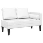 Casa si Gradina - Mobilier - Scaune si fotolii - Fotolii - Fotoliu sezlong cu perne, alb, piele ecologica - Infinity.ro