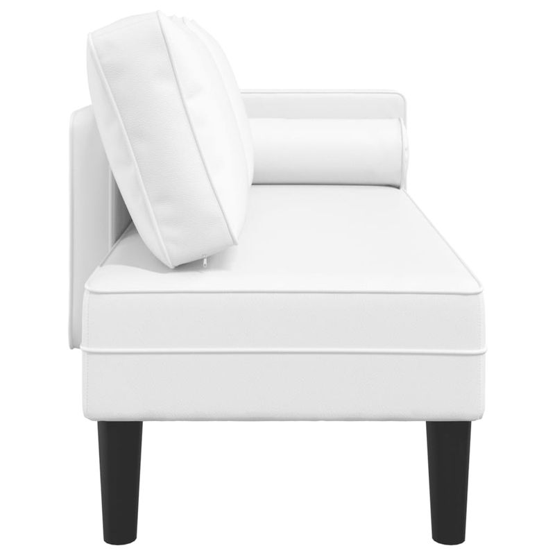 Casa si Gradina - Mobilier - Scaune si fotolii - Fotolii - Fotoliu sezlong cu perne, alb, piele ecologica - Infinity.ro