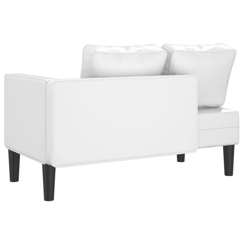 Casa si Gradina - Mobilier - Scaune si fotolii - Fotolii - Fotoliu sezlong cu perne, alb, piele ecologica - Infinity.ro
