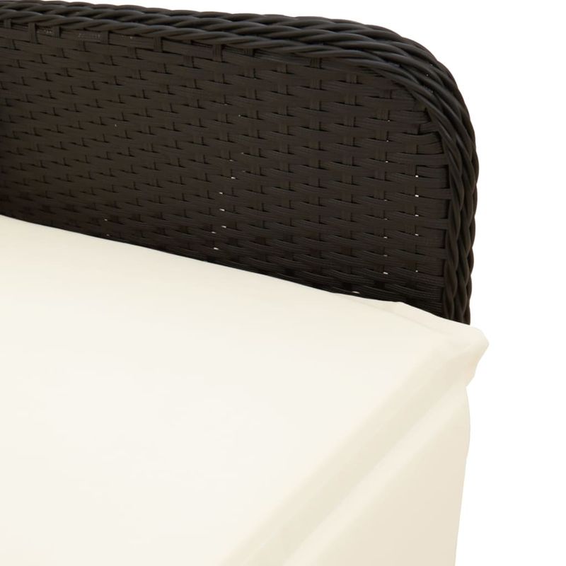 Casa si Gradina - Gradina si terasa - Mobilier exterior - Seturi mobila gradina - Set bistro de gradina cu perne, 5 piese, negru, poliratan - Infinity.ro