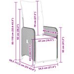 Casa si Gradina - Gradina si terasa - Mobilier exterior - Seturi mobila gradina - Set bistro de gradina cu perne, 5 piese, negru, poliratan - Infinity.ro