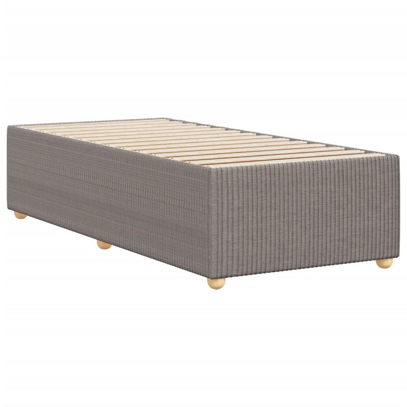 Casa si Gradina - Mobilier - Paturi si accesorii - Paturi - Cadru de pat, gri taupe, 90x190 cm, material textil - Infinity.ro