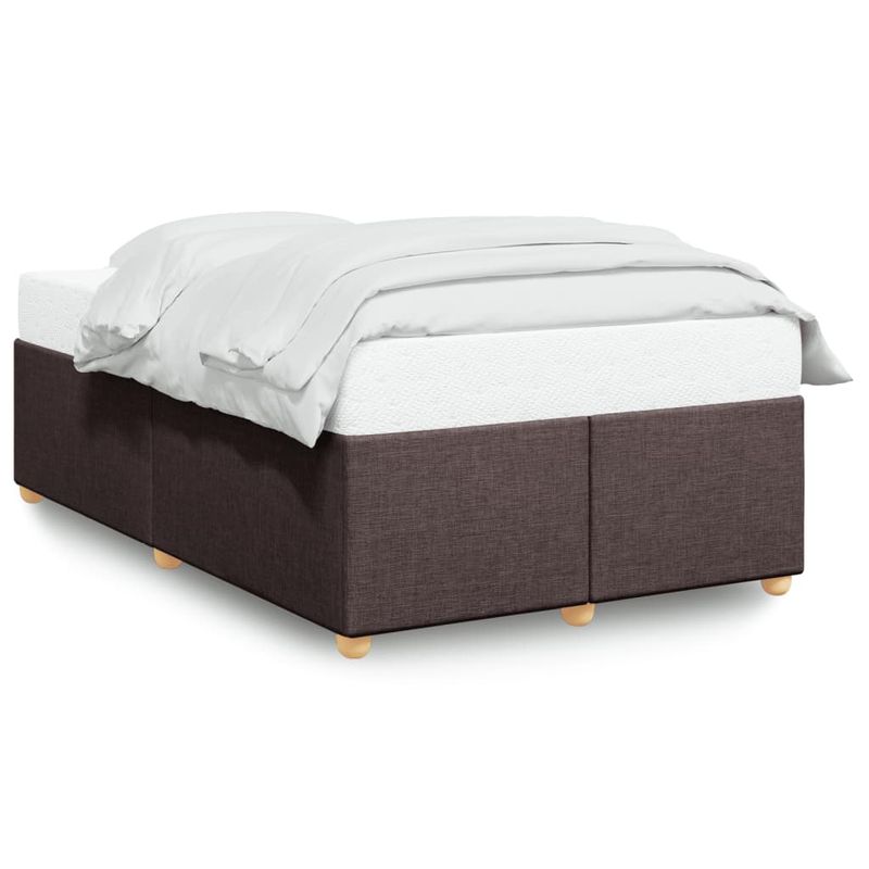 Casa si Gradina - Mobilier - Paturi si accesorii - Paturi - Cadru de pat, maro inchis, 120x190 cm, material textil - Infinity.ro