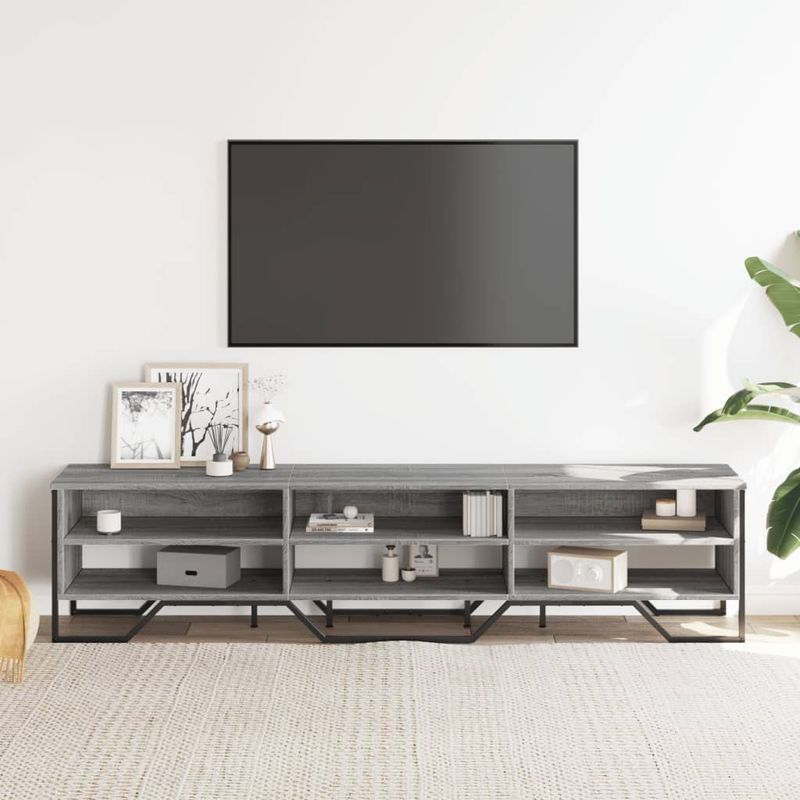 Casa si Gradina - Mobilier - Comode si corpuri - Comode - Dulap TV, gri sonoma, 180x34x41 cm, lemn prelucrat - Infinity.ro