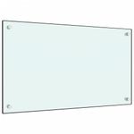 Casa si Gradina - Sanitare - Chiuveta bucatarie si accesorii - Accesorii chiuvete - Panou antistropi bucatarie 2 buc. alb 70x40cm sticla securizata - Infinity.ro