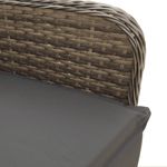 Casa si Gradina - Gradina si terasa - Mobilier exterior - Seturi mobila gradina - Set bistro de gradina cu perne, 3 piese, gri, poliratan - Infinity.ro