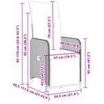 Casa si Gradina - Gradina si terasa - Mobilier exterior - Seturi mobila gradina - Set bistro de gradina cu perne, 3 piese, gri, poliratan - Infinity.ro