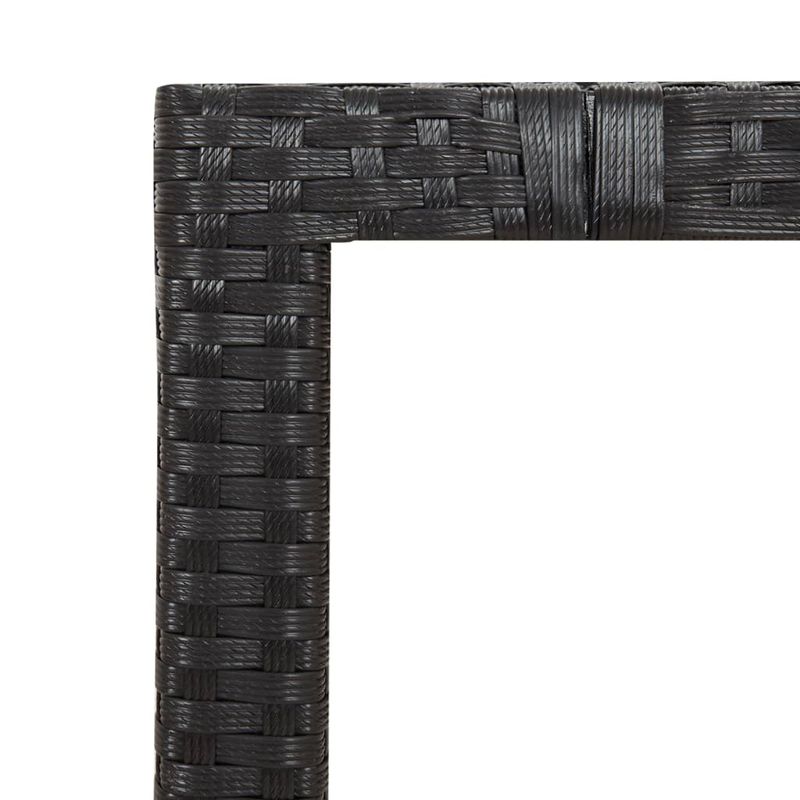Casa si Gradina - Gradina si terasa - Mobilier exterior - Seturi mobila gradina - Set bistro de gradina, 7 piese, cu perne, negru, poliratan - Infinity.ro