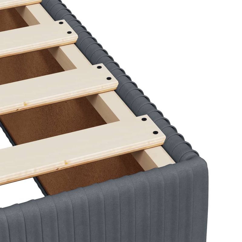 Casa si Gradina - Mobilier - Paturi si accesorii - Paturi - Pat box spring cu saltea, gri inchis, 100x200 cm, catifea - Infinity.ro