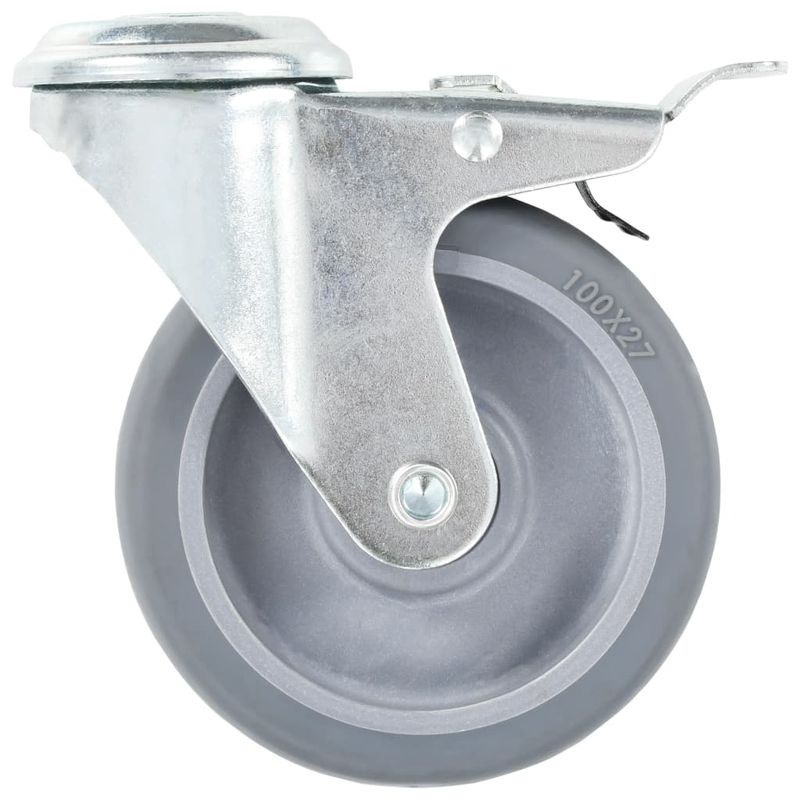 Casa si Gradina - Constructii - Depozitare, transport si protectie - Accesorii echipamente pentru transport si ridicat - Roti pivotante cu gaura pentru surub, 32 buc., 100 mm - Infinity.ro