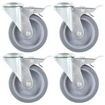 Casa si Gradina - Constructii - Depozitare, transport si protectie - Accesorii echipamente pentru transport si ridicat - Roti pivotante cu gaura pentru surub, 24 buc., 100 mm - Infinity.ro
