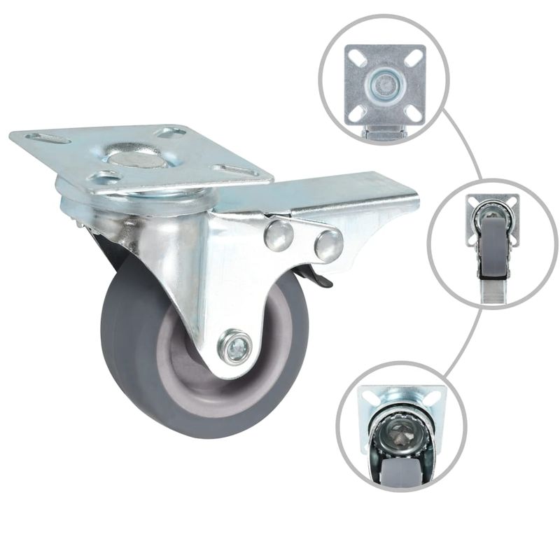 Casa si Gradina - Constructii - Depozitare, transport si protectie - Accesorii echipamente pentru transport si ridicat - Roti pivotante, 12 buc., 50 mm - Infinity.ro
