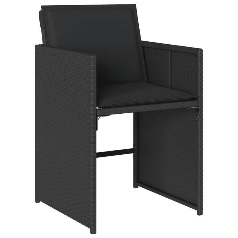 Casa si Gradina - Gradina si terasa - Mobilier exterior - Seturi mobila gradina - Set mobilier de exterior cu perne, 11 piese, negru, poliratan - Infinity.ro