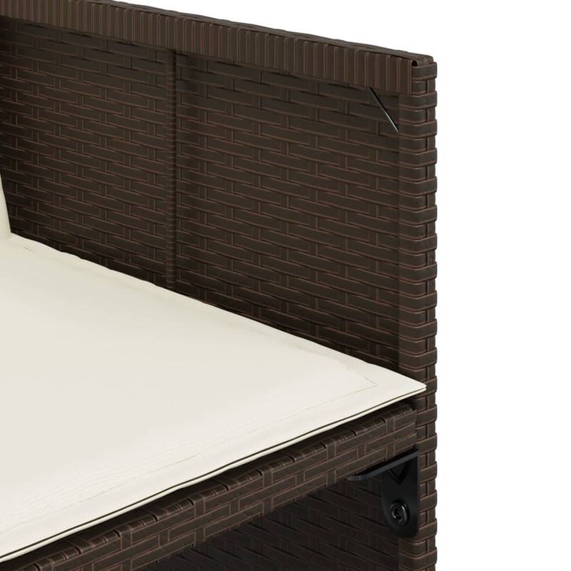 Casa si Gradina - Gradina si terasa - Mobilier exterior - Seturi mobila gradina - Set mobilier de gradina, 5 piese, cu perne, maro, poliratan - Infinity.ro