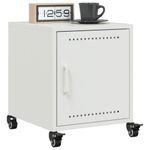 Casa si Gradina - Mobilier - Comode si corpuri - Noptiere - Noptiera, alb, 36x39x43,5 cm, otel - Infinity.ro