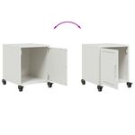 Casa si Gradina - Mobilier - Comode si corpuri - Noptiere - Noptiera, alb, 36x39x43,5 cm, otel - Infinity.ro