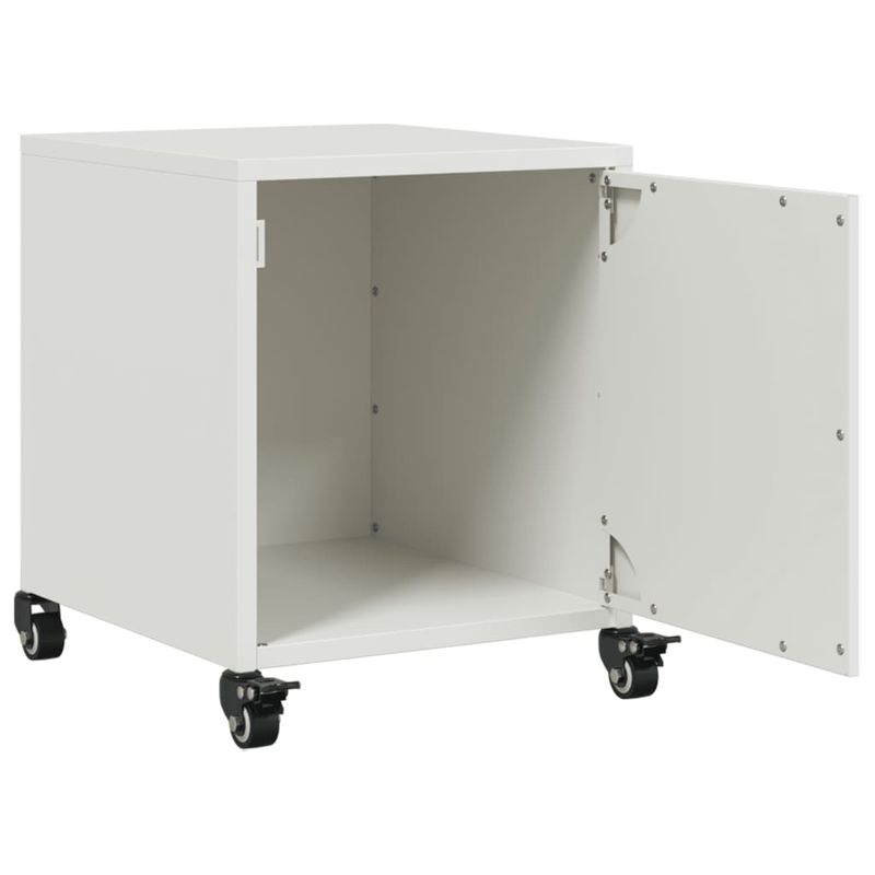 Casa si Gradina - Mobilier - Comode si corpuri - Noptiere - Noptiera, alb, 36x39x43,5 cm, otel - Infinity.ro
