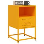 Casa si Gradina - Mobilier - Comode si corpuri - Noptiere - Noptiera, galben mustar, 36x39x60,5 cm, otel - Infinity.ro