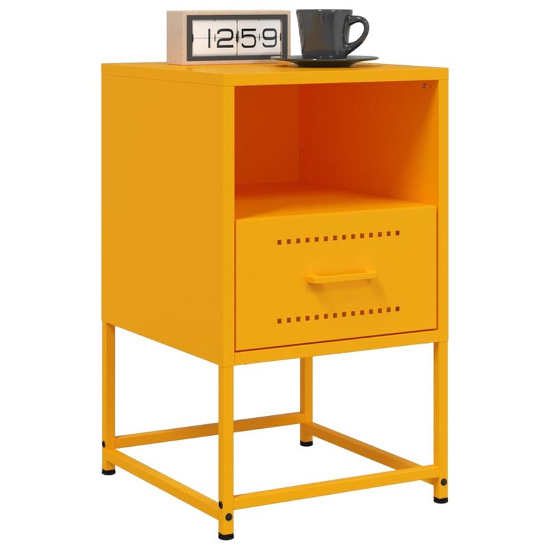 Casa si Gradina - Mobilier - Comode si corpuri - Noptiere - Noptiera, galben mustar, 36x39x60,5 cm, otel - Infinity.ro