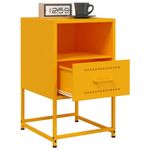 Casa si Gradina - Mobilier - Comode si corpuri - Noptiere - Noptiera, galben mustar, 36x39x60,5 cm, otel - Infinity.ro