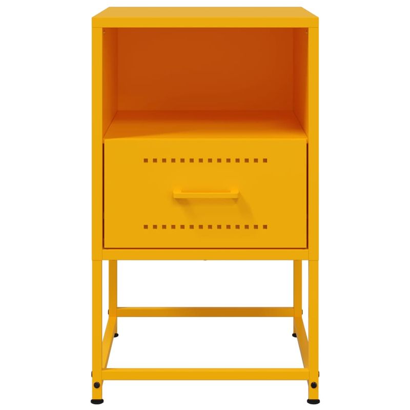 Casa si Gradina - Mobilier - Comode si corpuri - Noptiere - Noptiera, galben mustar, 36x39x60,5 cm, otel - Infinity.ro