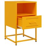 Casa si Gradina - Mobilier - Comode si corpuri - Noptiere - Noptiera, galben mustar, 36x39x60,5 cm, otel - Infinity.ro