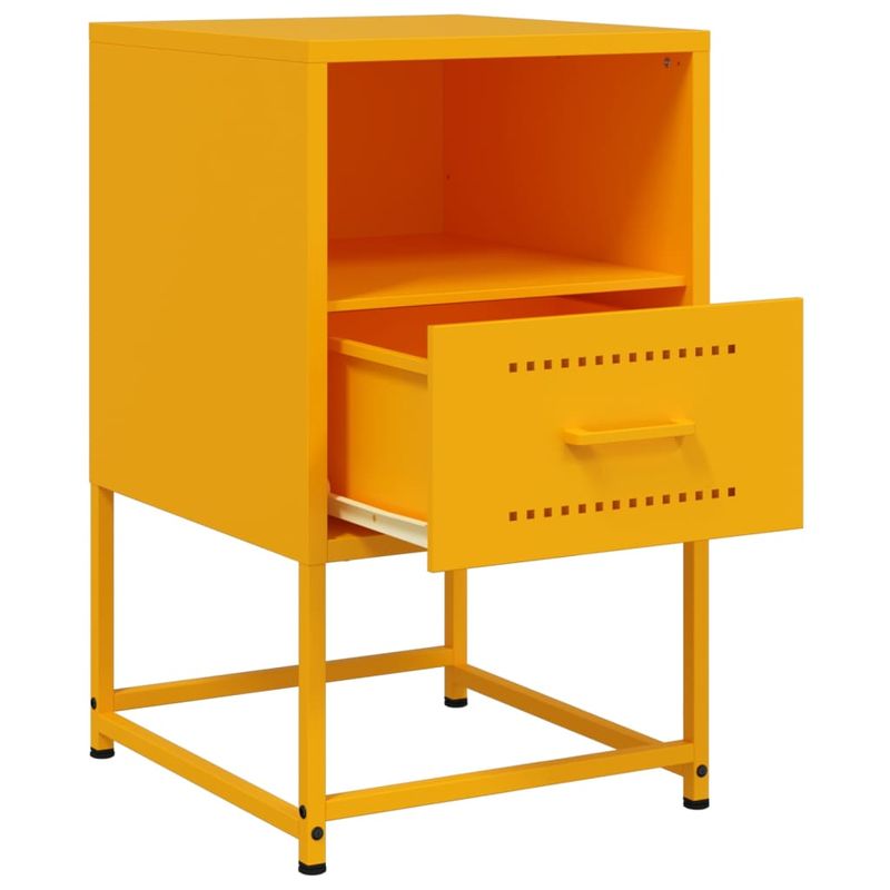 Casa si Gradina - Mobilier - Comode si corpuri - Noptiere - Noptiera, galben mustar, 36x39x60,5 cm, otel - Infinity.ro