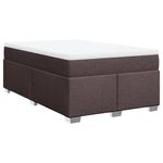 Casa si Gradina - Mobilier - Paturi si accesorii - Paturi - Pat box spring cu saltea, maro inchis, 120x190 cm, textil - Infinity.ro
